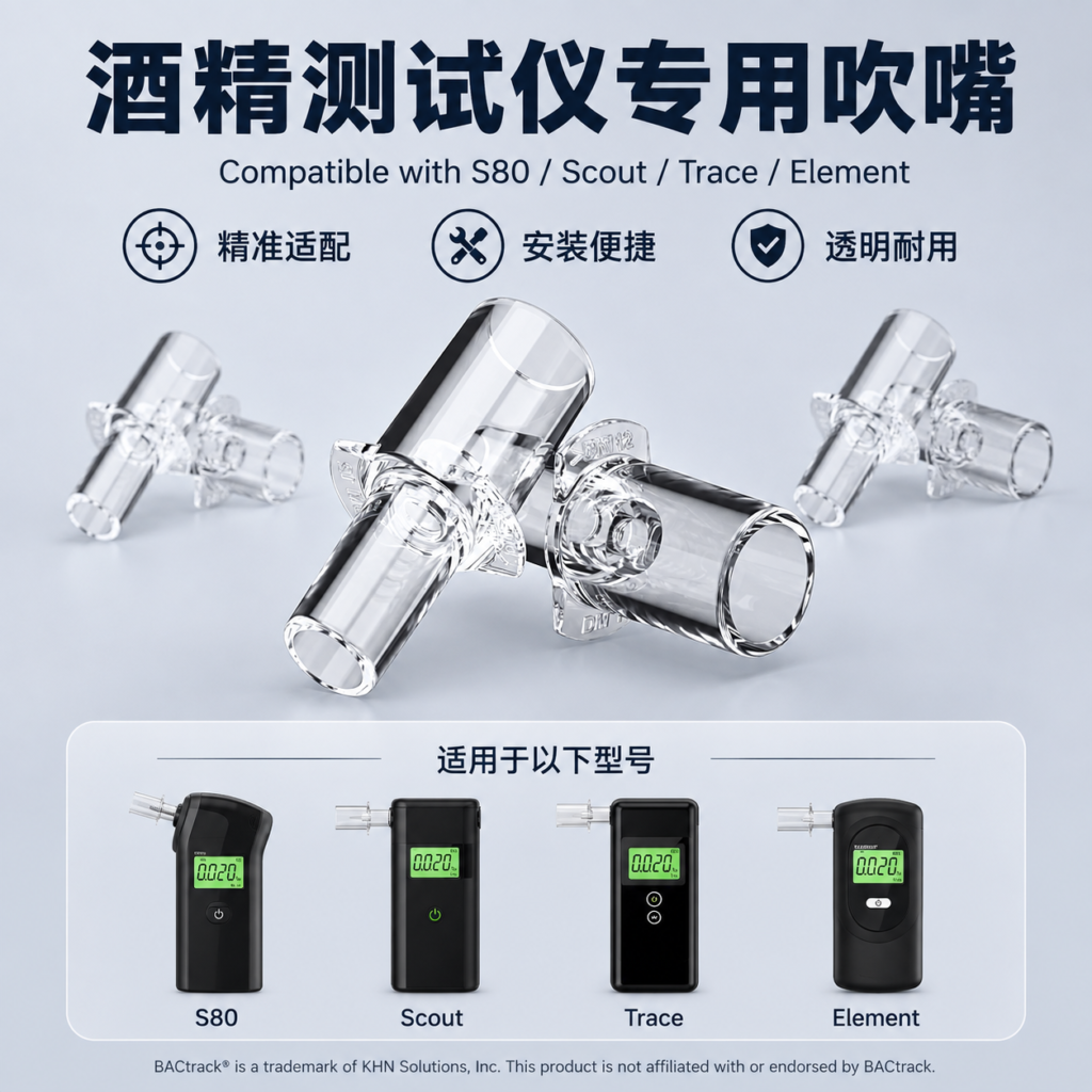 Easy to replace breathalyzer mouthpieces for multi-user testing